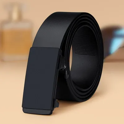 Genuine Leather Toothless Automatic Buckle Inner Wearing Simple King Paul Men's Belt 